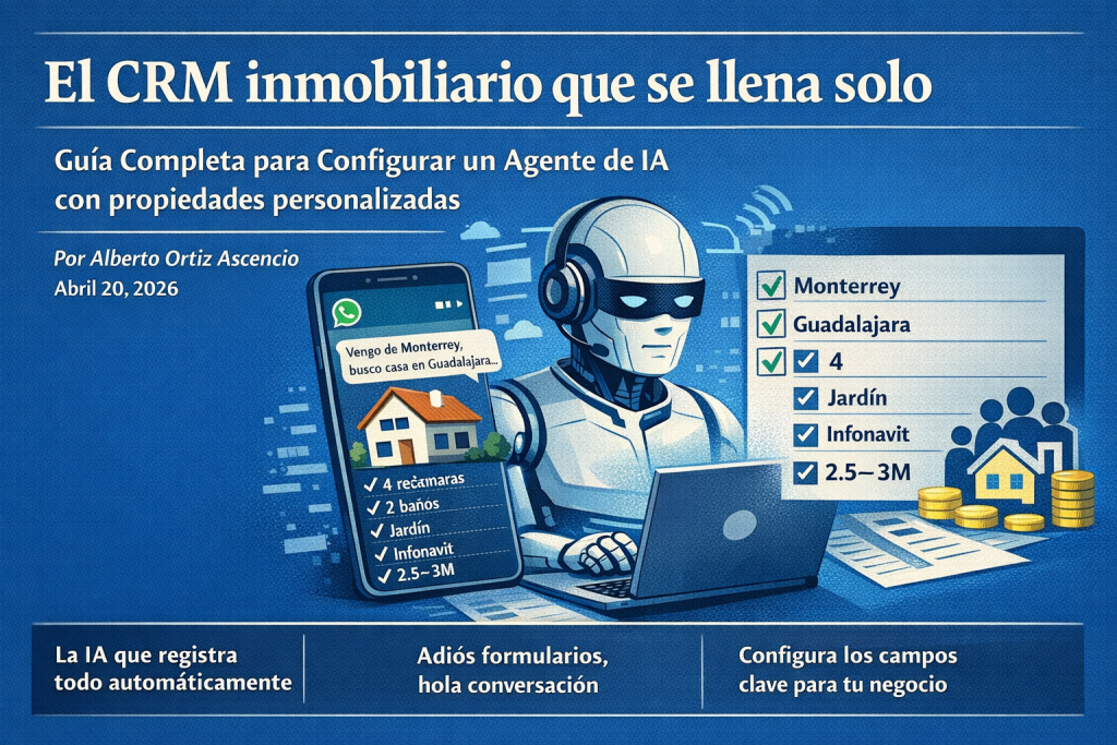 El CRM Inmobiliario que se Llena Solo: Guía Completa para Configurar un Agente de IA con Propiedades Personalizadas