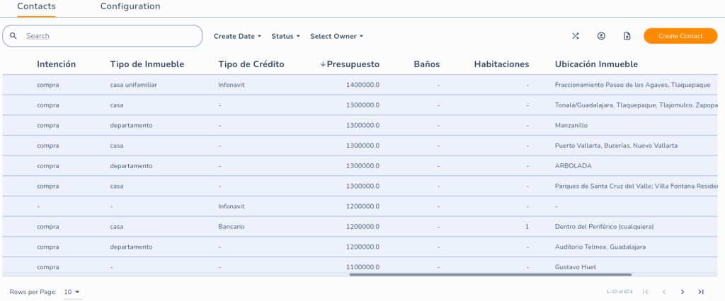 La AI llena la información que va viendo en la conversación